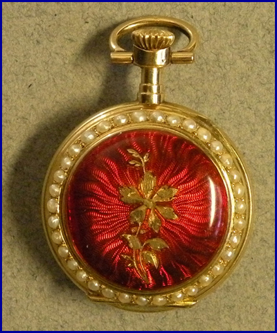 Vacheron & Constantin Ladies Pendant Watch, back
				view.